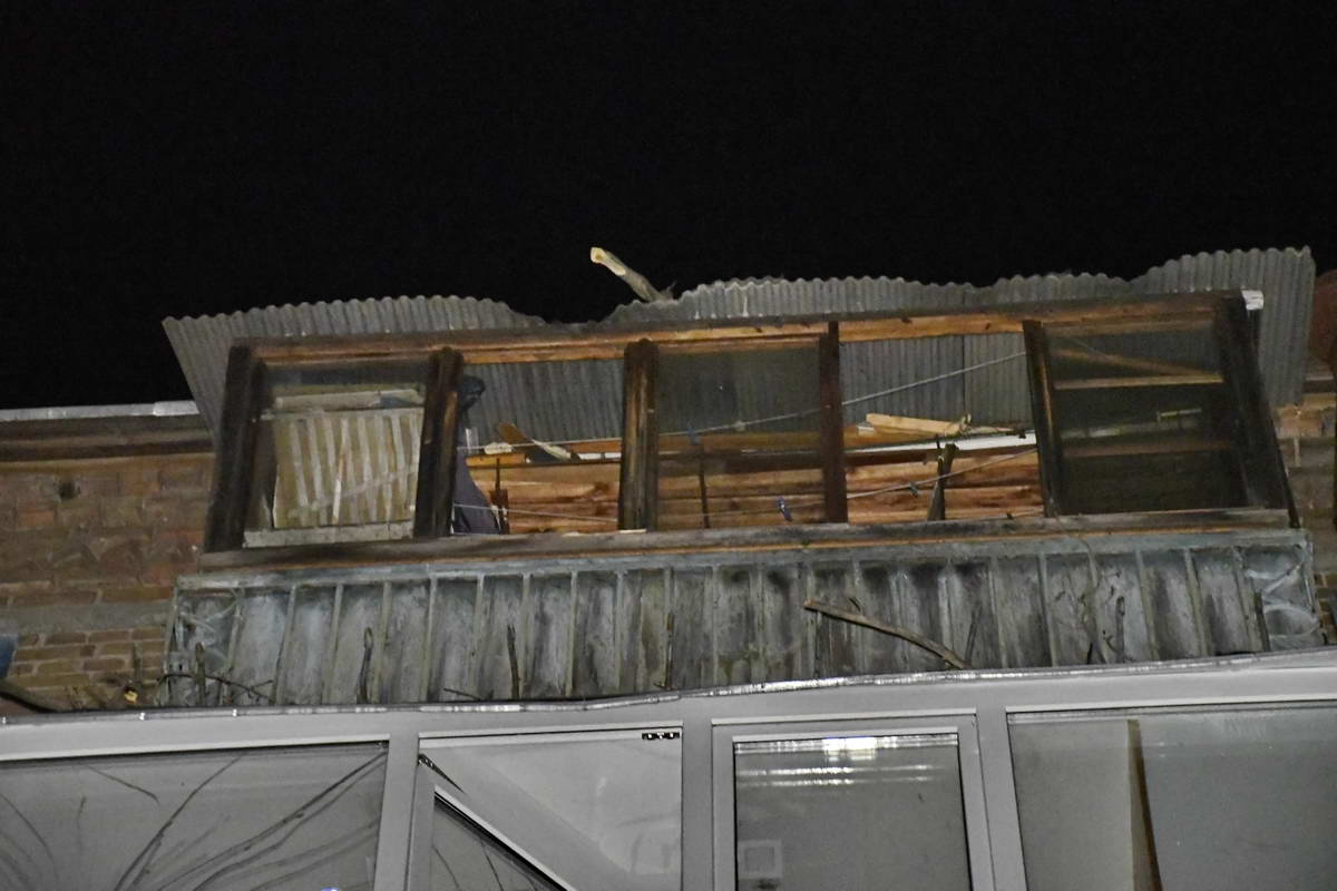Упавшее из-за ветра дерево разгромило три балкона киевской пятиэтажки (фото, видео)