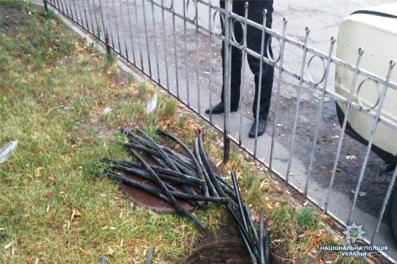 Очередной вор кабеля задержан в Киеве