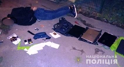 На Киевщине поймали с поличным двух воров оргтехники (фото)