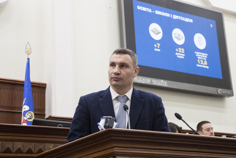 Кличко отчитался перед Киевсоветом об успехах столичной власти за 2018 год