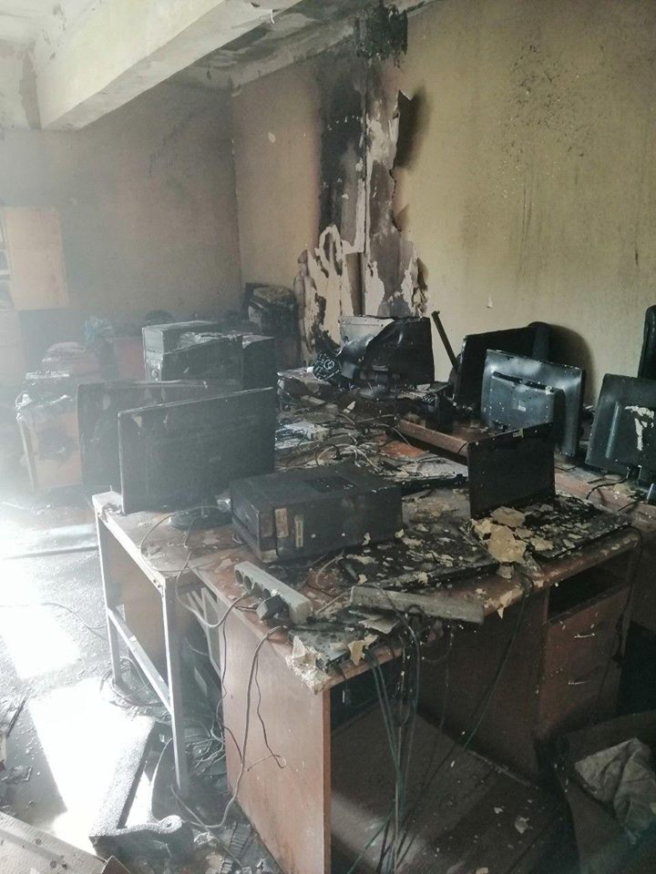 В здании Минобразования в Киеве произошел пожар