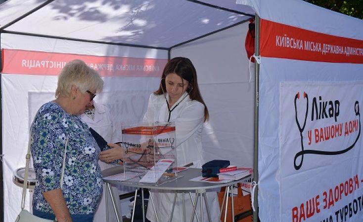 На прошлой неделе в рамках проекта “Врач в вашем доме” обследовались более 1200 киевлян (график обследований)