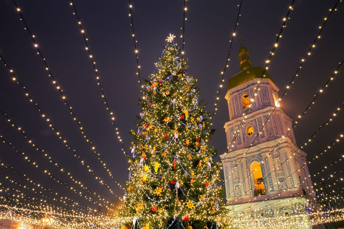 Киевская елка заняла пятое место в списке самых красивых елок Европы