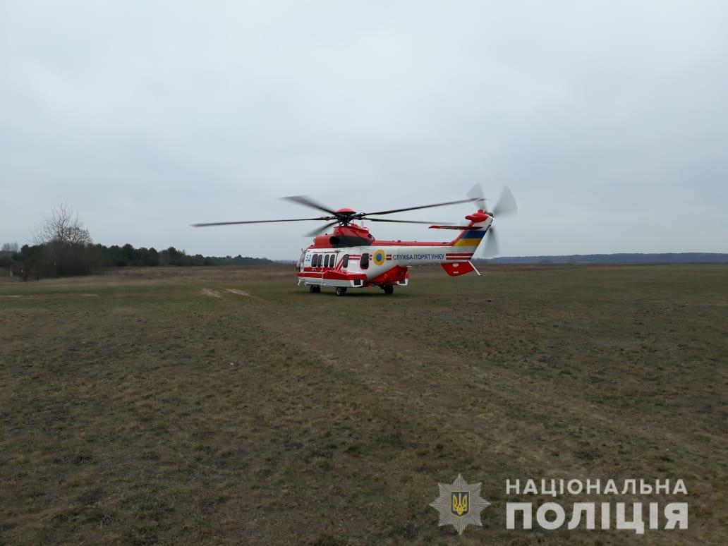 Полиция привлекла авиацию к поиску пропавших на Киевском водохранилище рыбаков