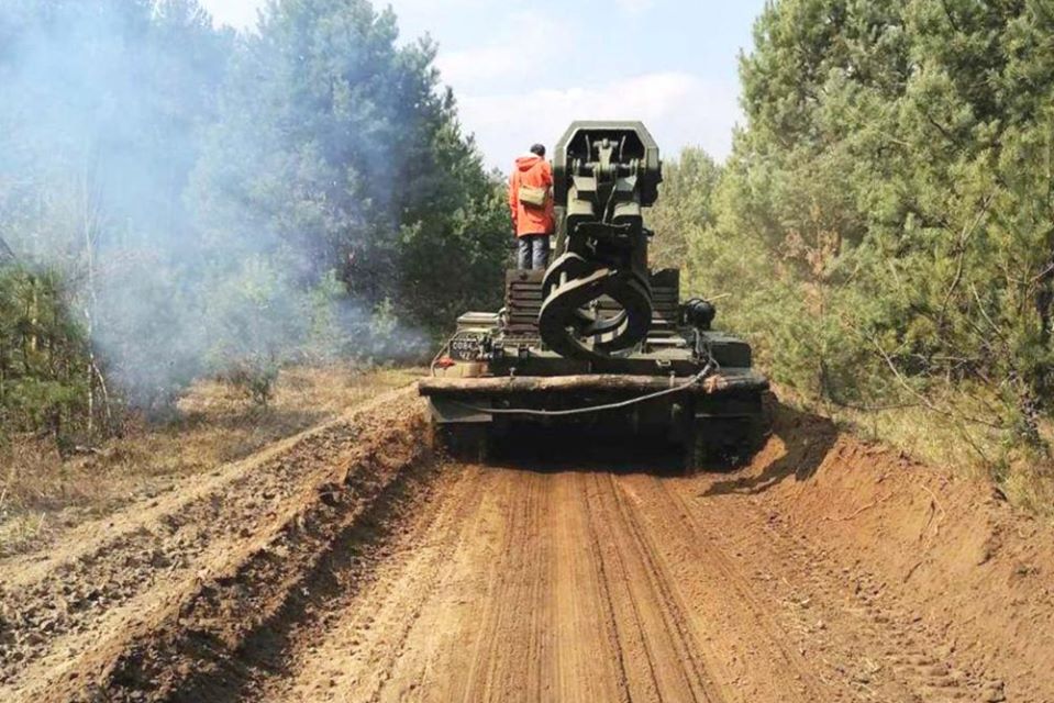 В одном из сел Зоны отчуждения удалось ликвидировать пожар