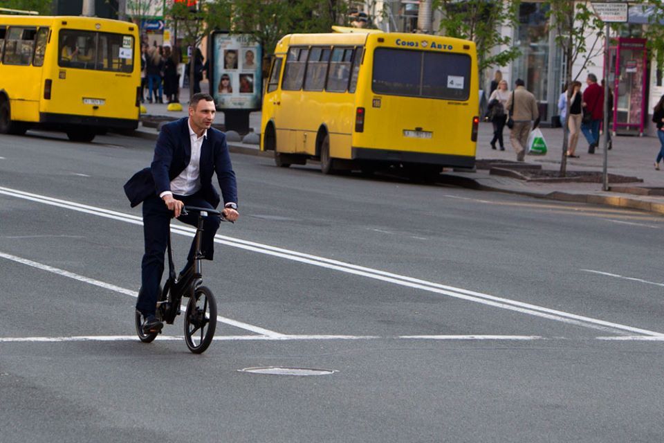 Кличко заявил, что в Киеве общая длина велодорожек составляет почти 100 километров