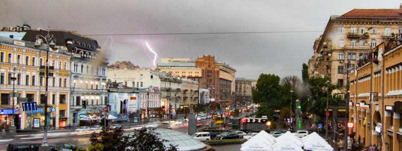 Завтра днем, 21 июня, в Киеве ожидается сильная гроза