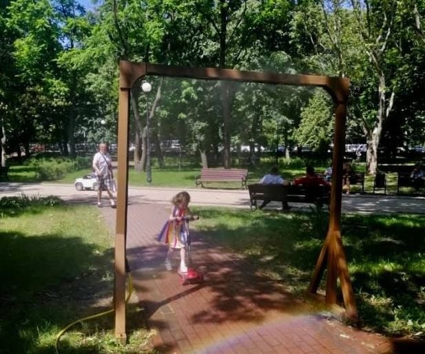 Охлаждающие рамки-распылители воды установлены в 19 парках и скверах Киева (список)