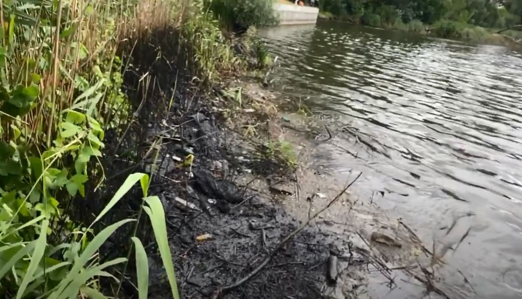 В озеро Луговое на столичной Оболони продолжается сброс опасных отходов (видео)