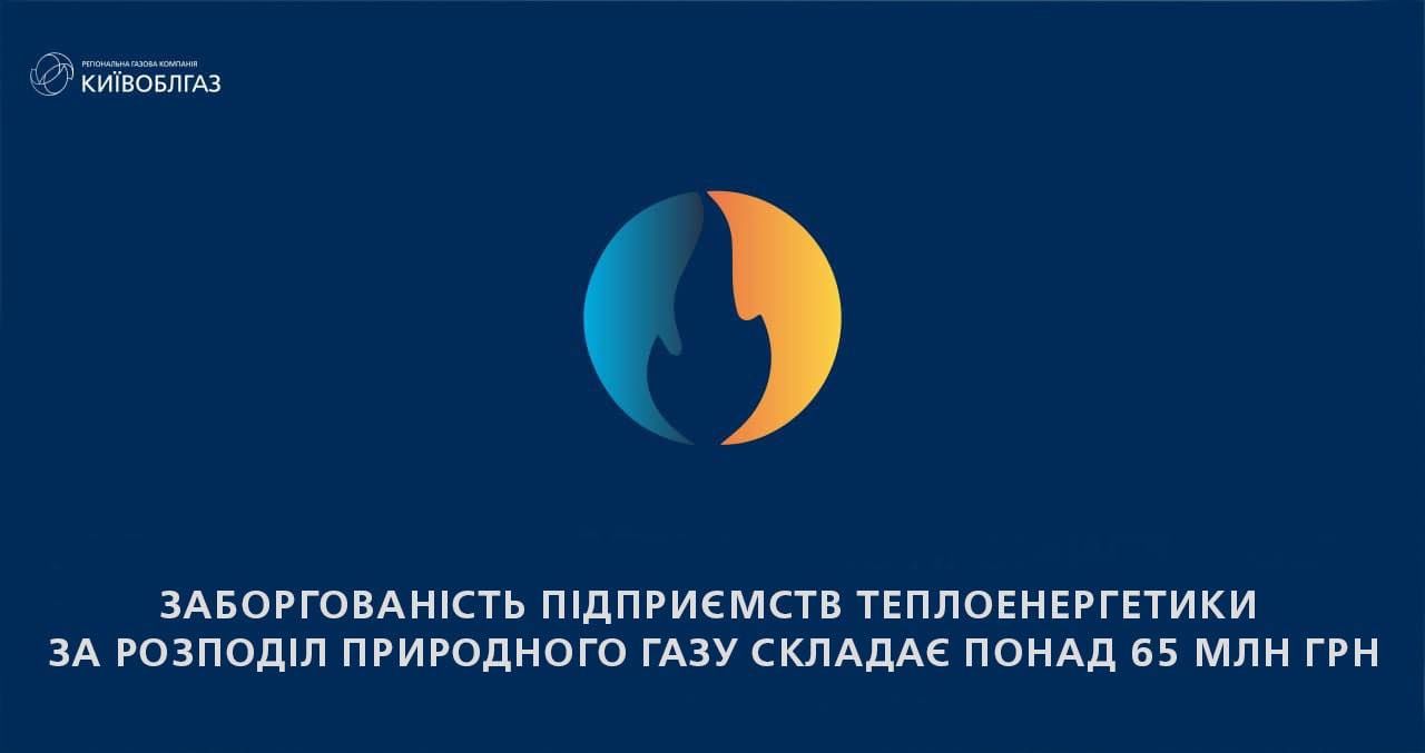 Долг предприятий теплоэнергетики за распределение газа составляет более 65 млн гривен, - Киевоблгаз