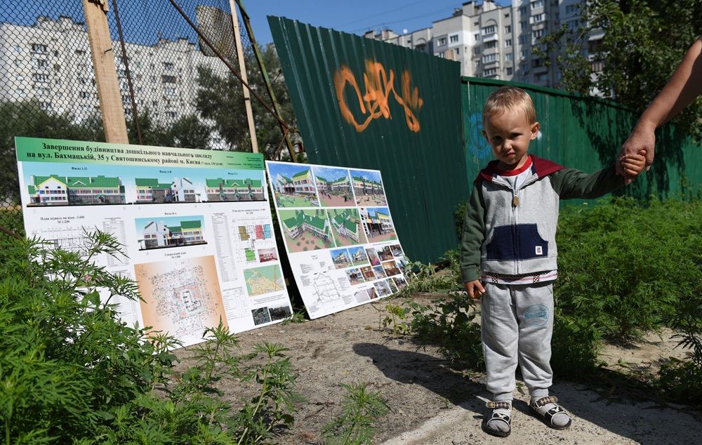 Строительство детсада на Бахмачской в Киеве значительно отстает от утвержденного графика