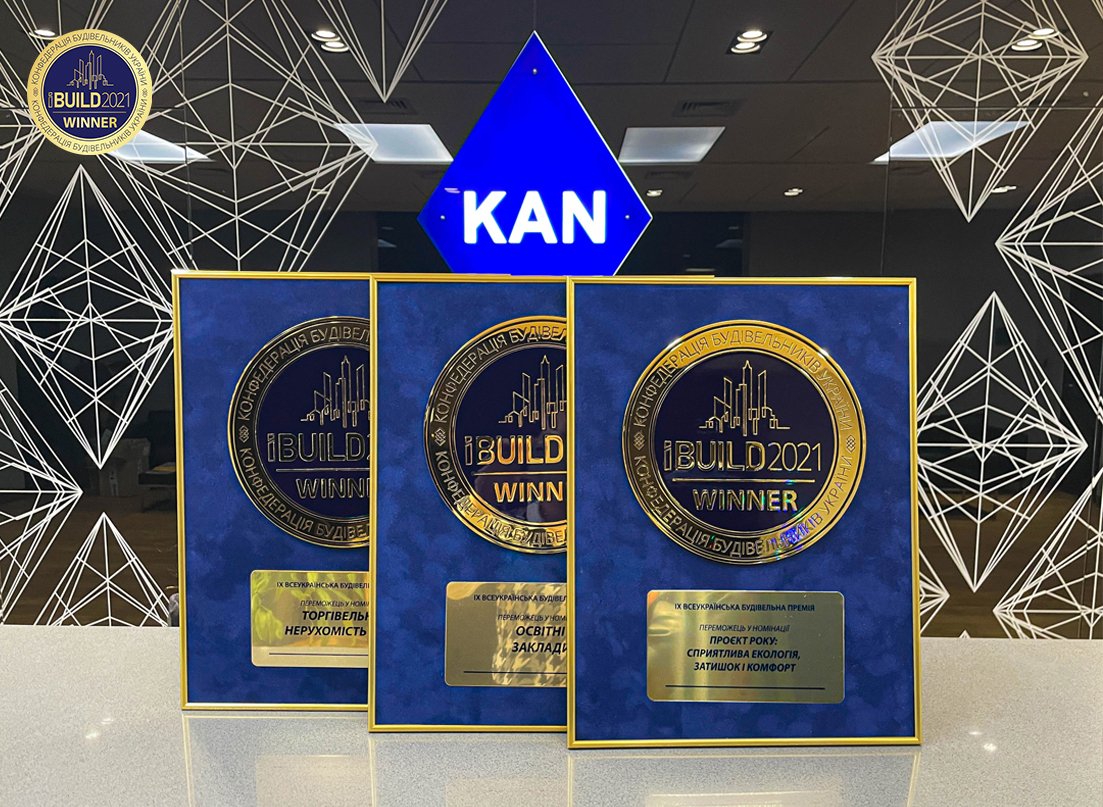 KAN Development получила сразу три награды на премии IBUILD 2021