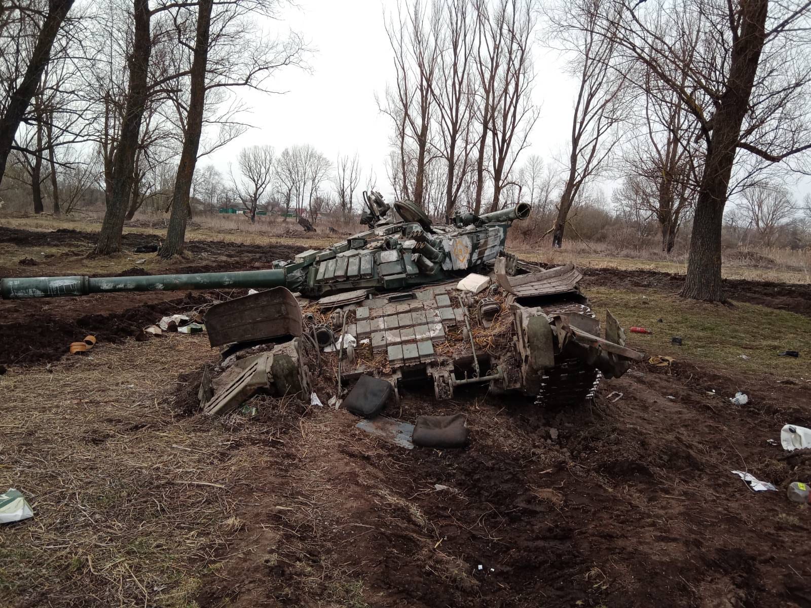 На Чернігівщині знищено колону танків рф, що проривалась у напрямку Києва
