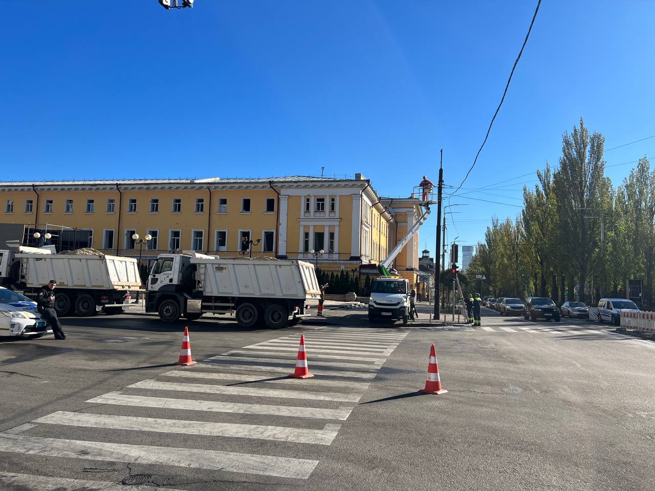 У Києві вже відновили рух транспорту на бульварі Тараса Шевченка