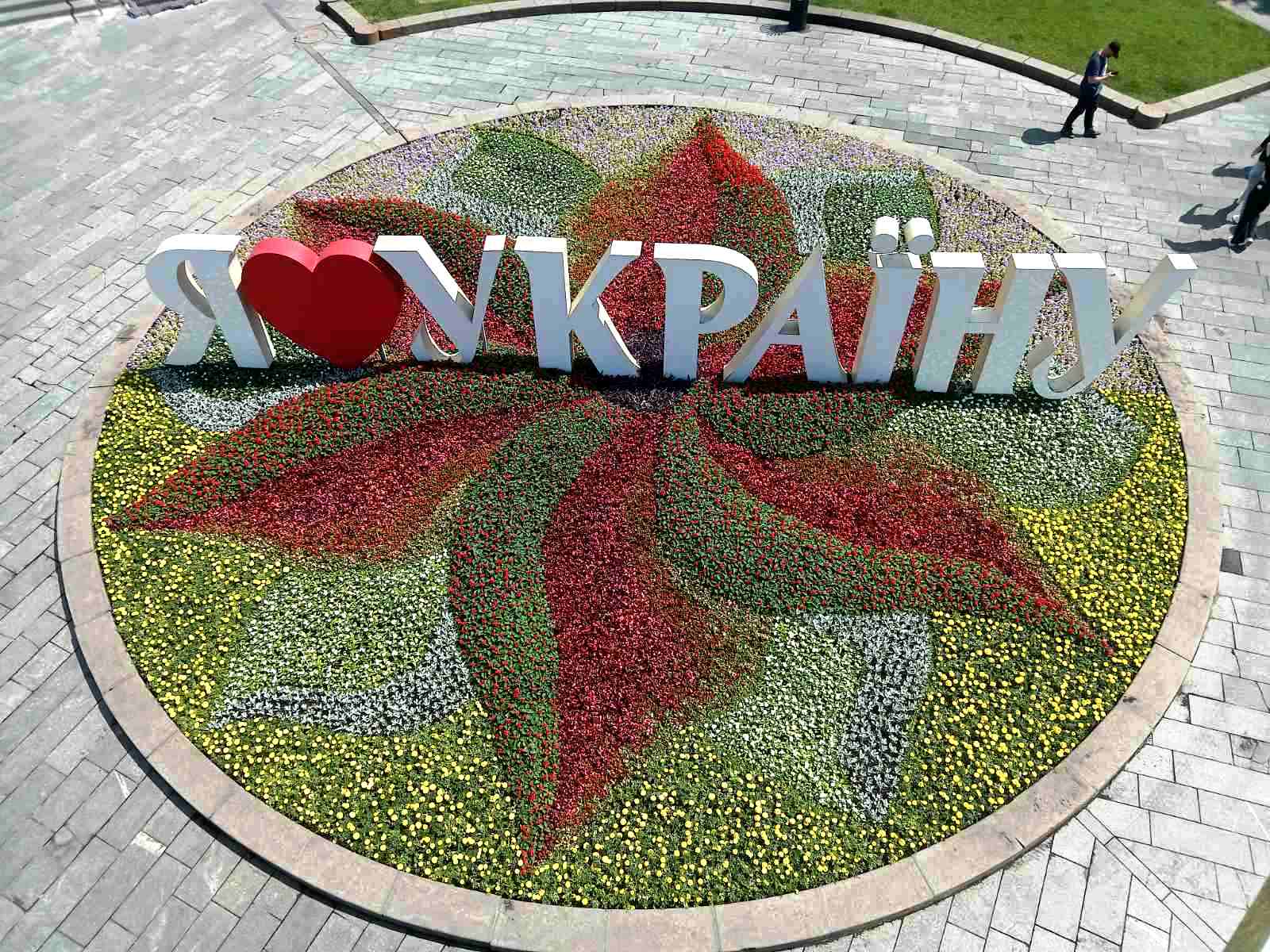 До Дня міста у різних районах Києва розквітли патріотичні клумби (фото)