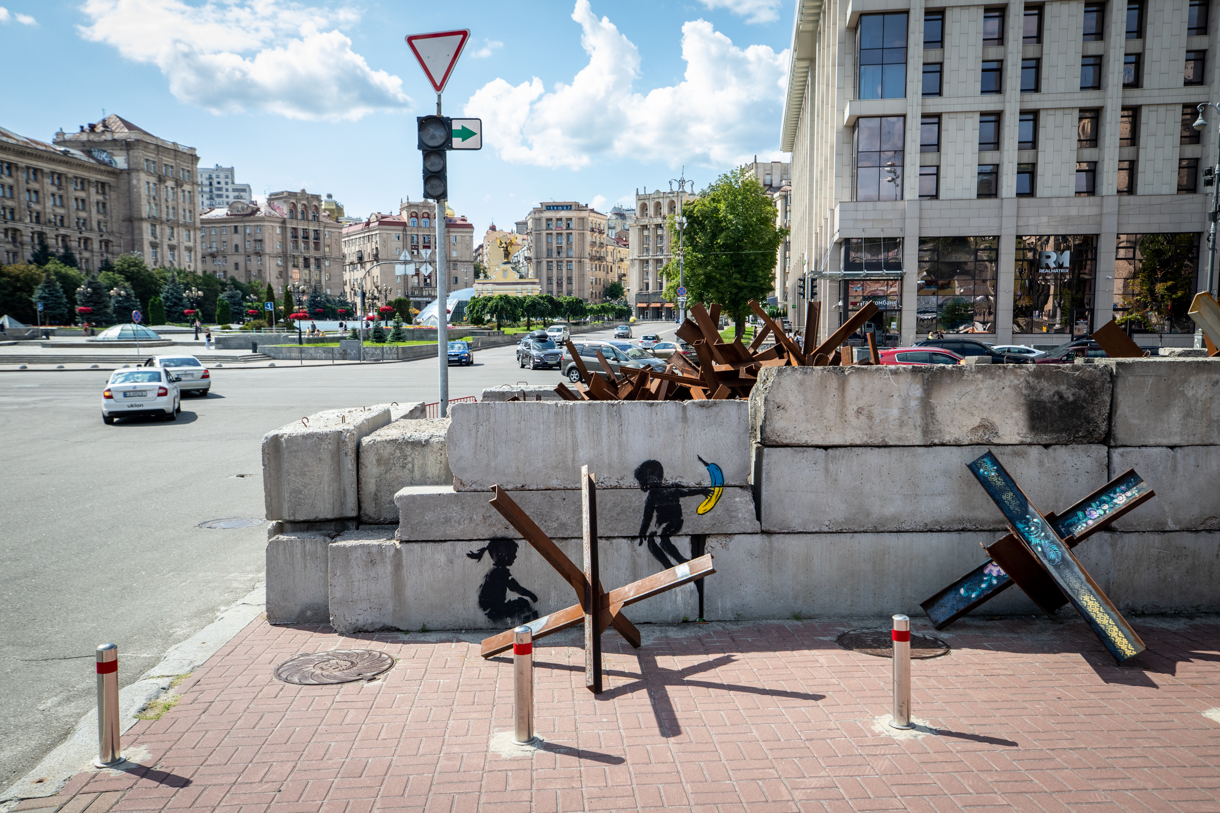 У Києві почали роботи по збереженню графіті Бенксі на Майдані Незалежності