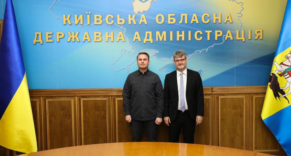 Голова КОВА Руслан Кравченко провів зустріч з послом Франції в Україні, де обговорили важливі питання для Київщини