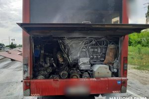 У Вишгороді загорівся автобус з 40 пасажирами, обійшлося без постраждалих