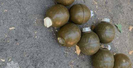 На смітнику по вулиці Олени Теліги киянин знайшов гранати (фото)