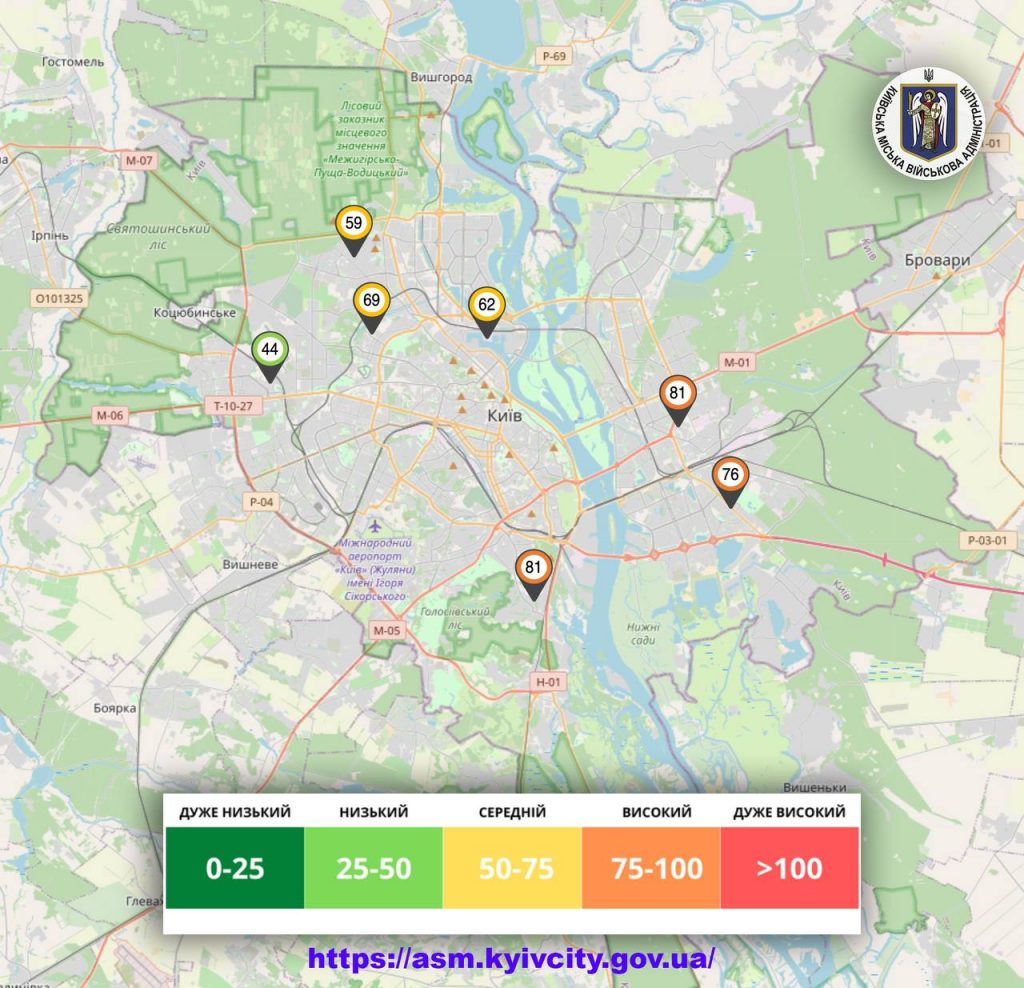 Киян попереджають про високий рівень забрудненості повітря