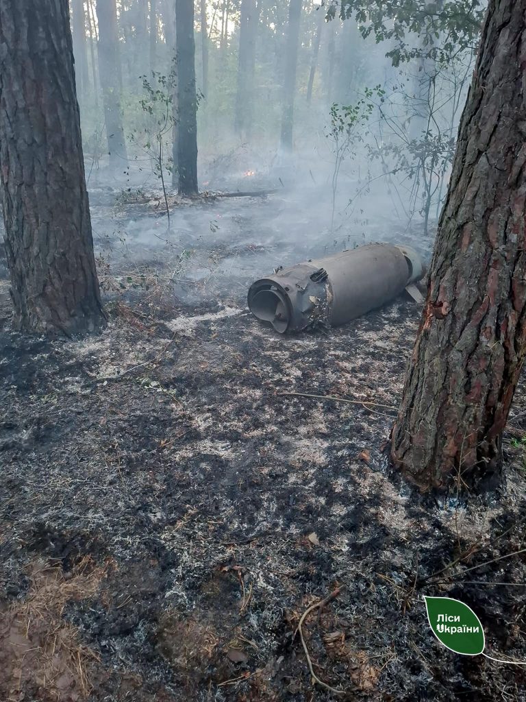 Лісівники на Київщині локалізували загоряння, спричинені обстрілом росармії