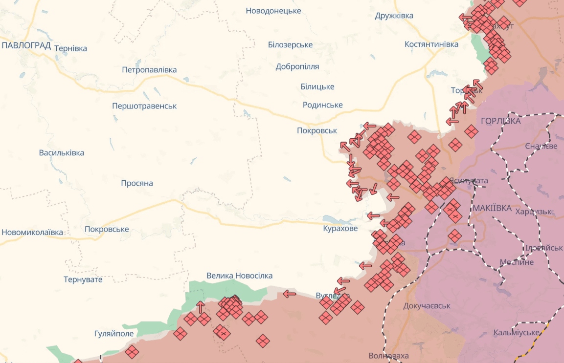 На Курахівському напрямку Сили оборони відбили 64 атаки, - Генштаб ЗСУ