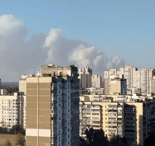 Киян попереджають про погіршення якості повітря в деяких районах через пожежу в екосистемі Вишгородщини