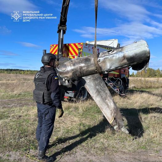 У Вишгородському районі в полі знайшли залишки російської ракети Х-55