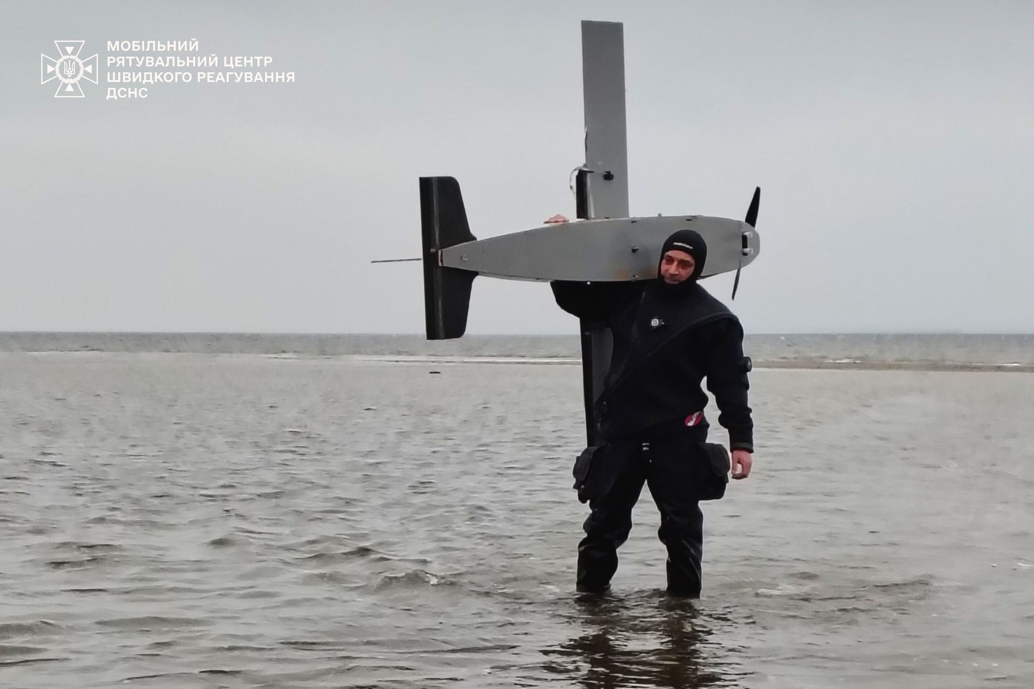 Поблизу Лебедівки на Київське водосховище “приземлився” ворожий БПЛА