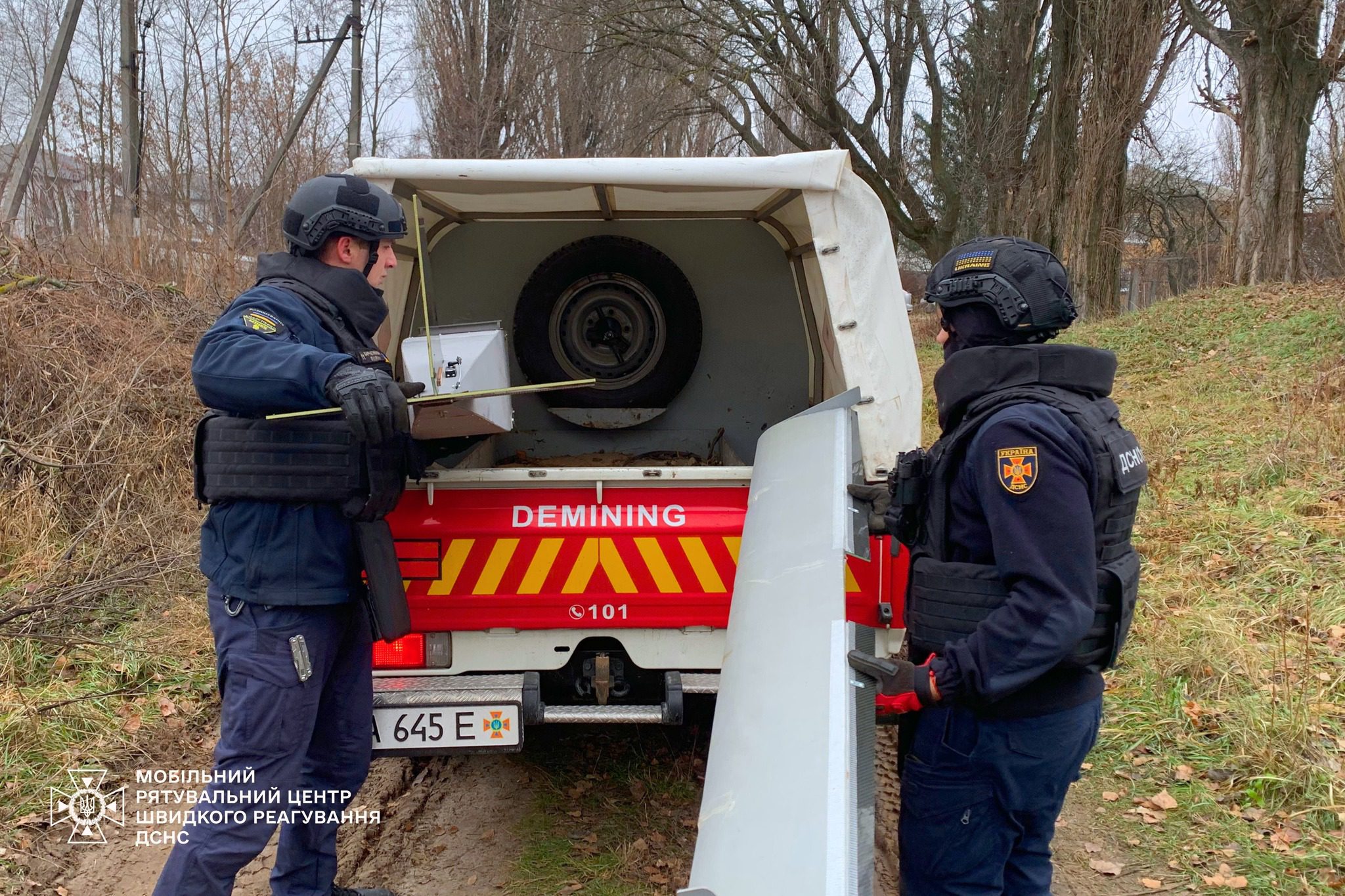 На Київщині ворожий безпілотник-приманка застряг у дереві (фото)