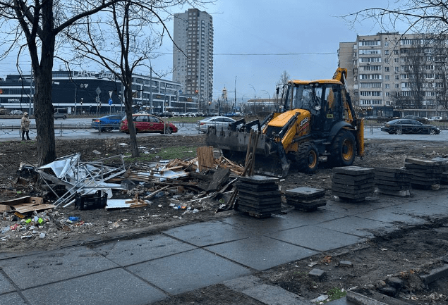 Під час демонтажу на Оболоні виявилось, що окремі МАФи стали місцем зимівлі їжачків (фото)