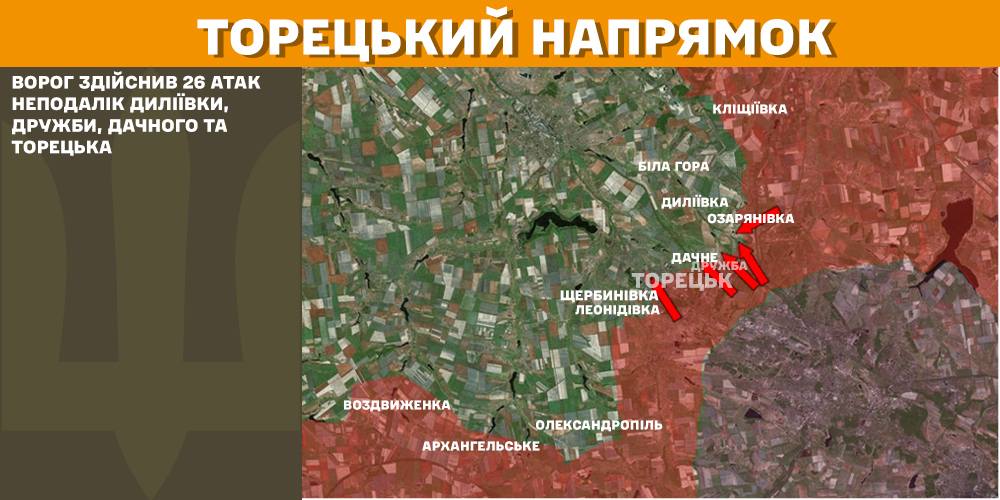 На фронті 124 боєзіткнень, ворог тисне на Покровському, Торецькому напрямках та на Курщині, – Генштаб ЗСУ