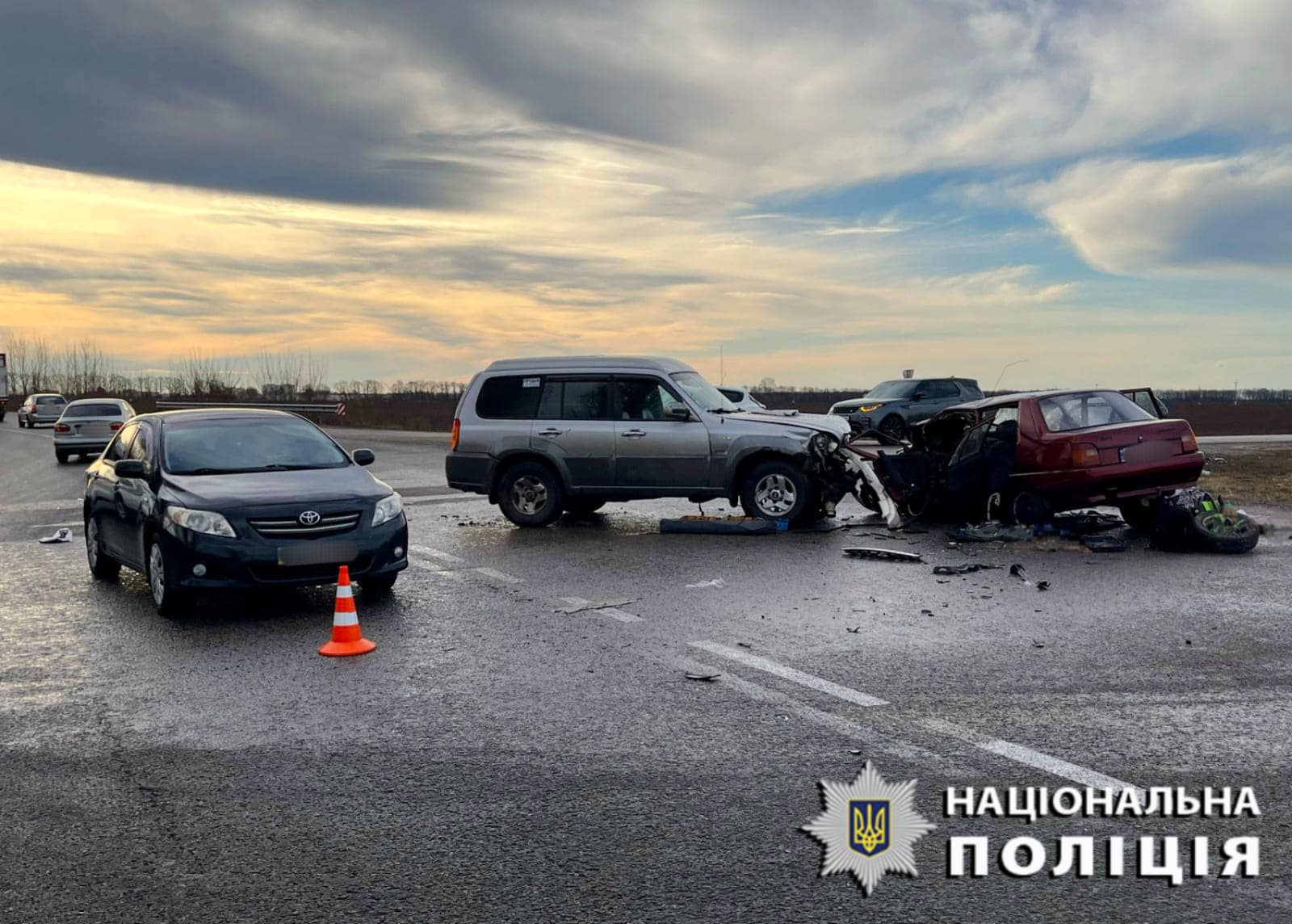 На Бориспільщині у ДТП з трьома автомобілями постраждав чоловік