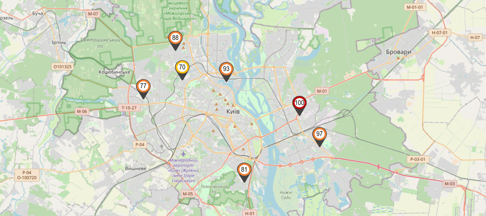 Киян попереджають про високий рівень забрудненості повітря зранку 8 березня Киян попереджають про високий рівень забрудненості повітря зранку 8 березня