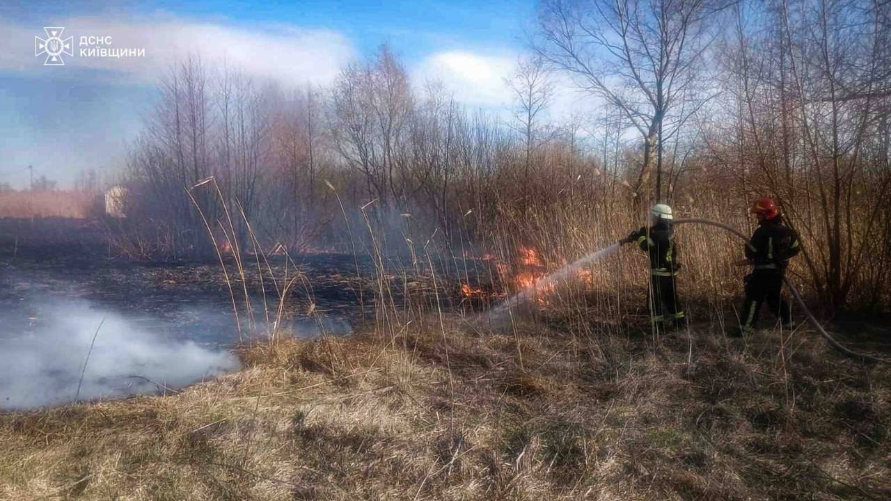 На Київщині внаслідок спалювання сухої трави загинули двоє людей