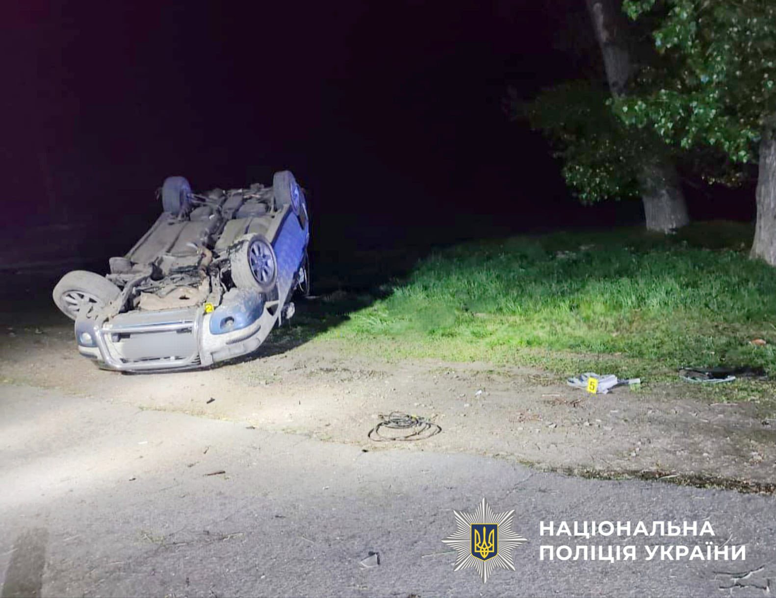 На Білоцерківщині п'яний водій не впорався з управлінням, загинула пасажирка