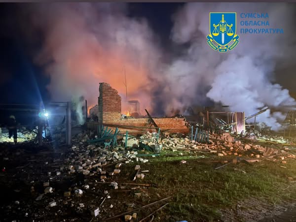Дитина і двоє дорослих неподалік Сум стали жертвами повітряної атаки рф цієї ночі Дитина і двоє дорослих неподалік Сум стали жертвами повітряної атаки рф цієї ночі