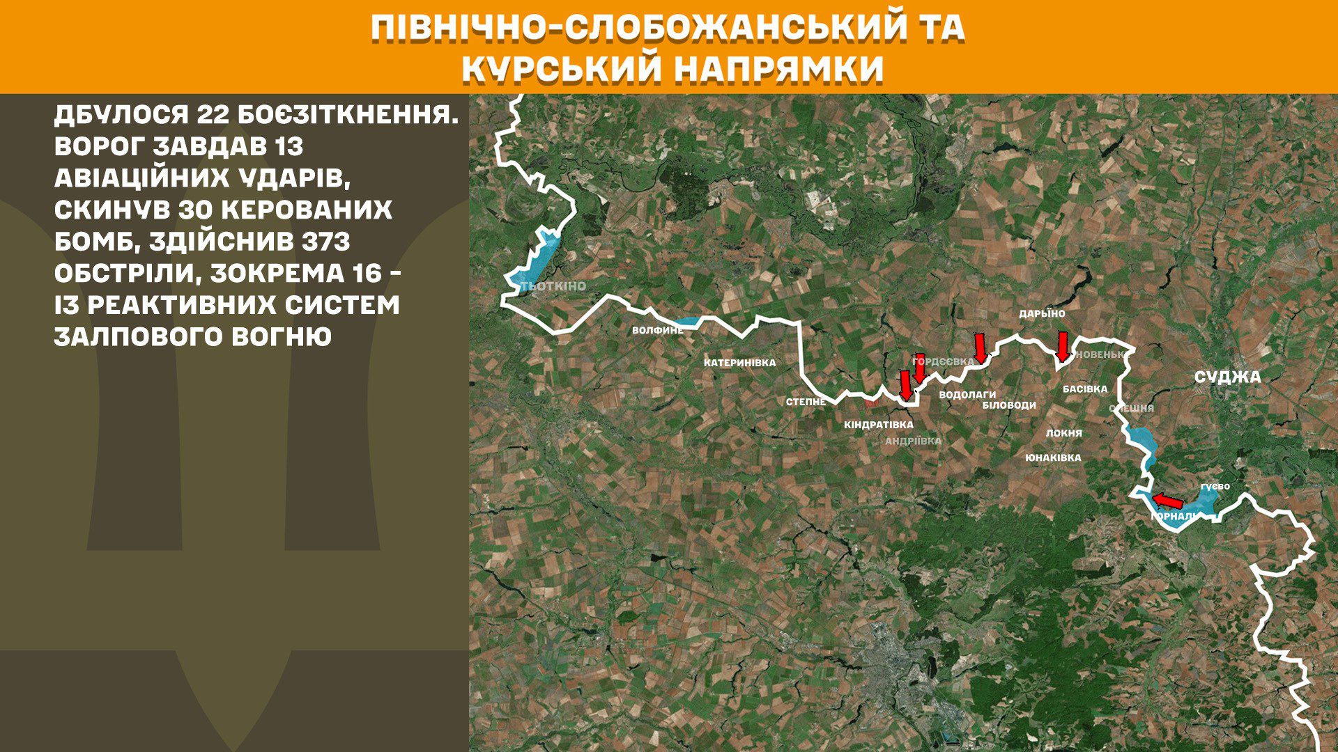 ЗСУ зупинили 170 російських атак, найгарячіше на Покровському та Північно-Слобожанському напрямках, – Генштаб