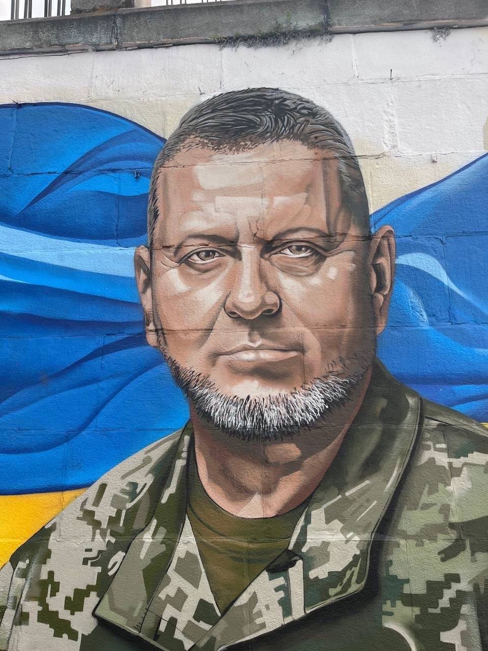 В Києві знов з’явився мурал з Залужним (фото) На набережній в Києві з’явився мурал з Залужним