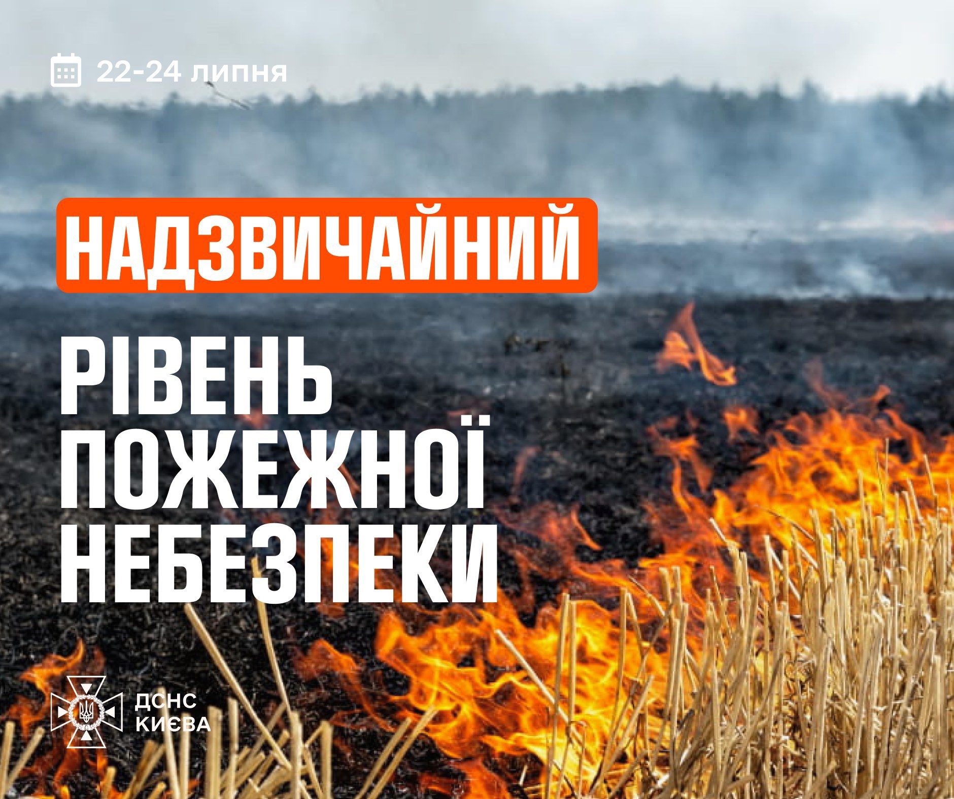 Гідрометцентр сповістив про надзвичайну пожежну небезпеку в Києві