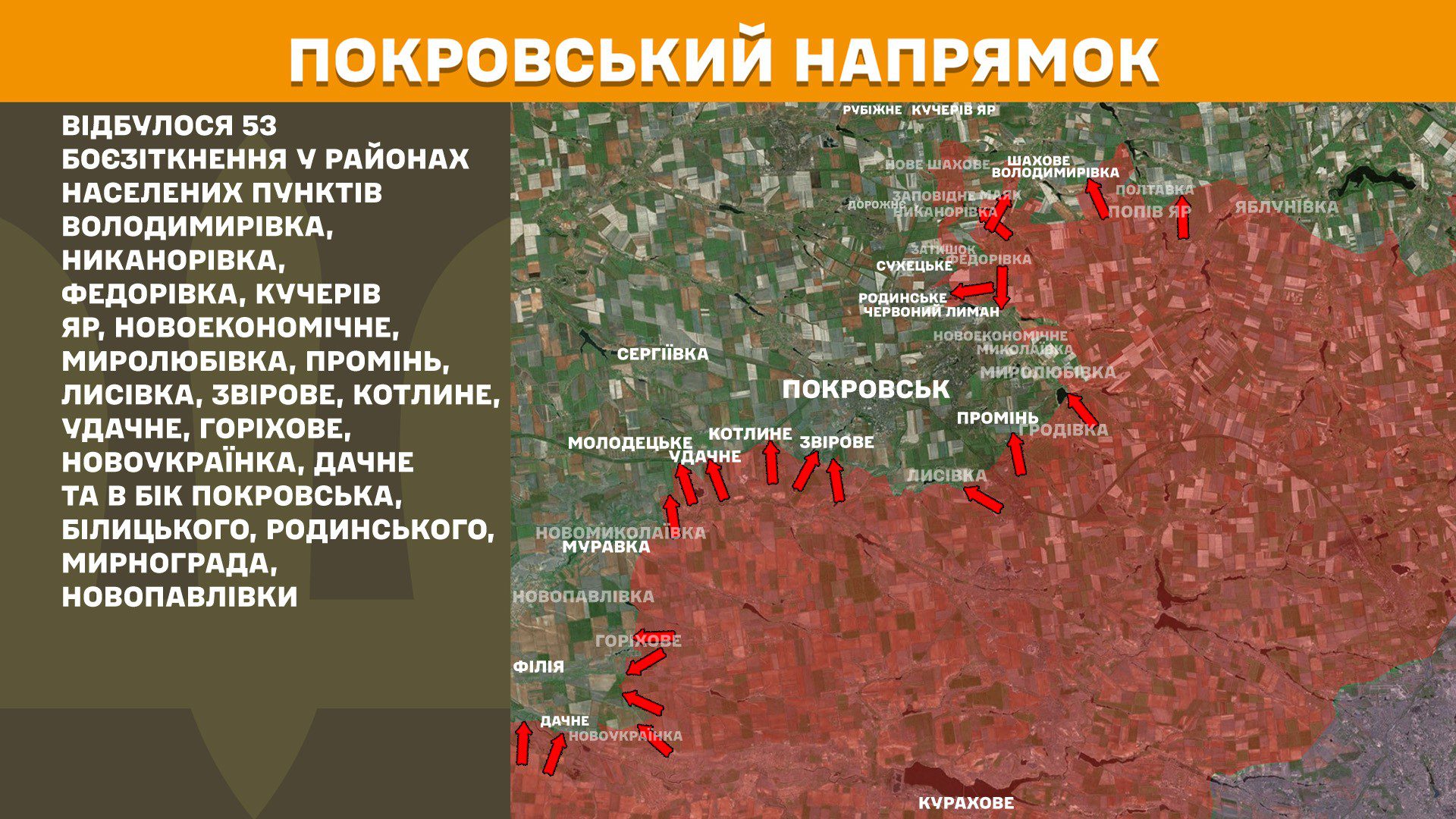 Майже третина від усіх зафіксованих за добу боєзіткнень відбулися на Покровському напрямку
