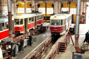 У Дарницькому трамвайному депо капітально ремонтують 4-й вагон від початку року