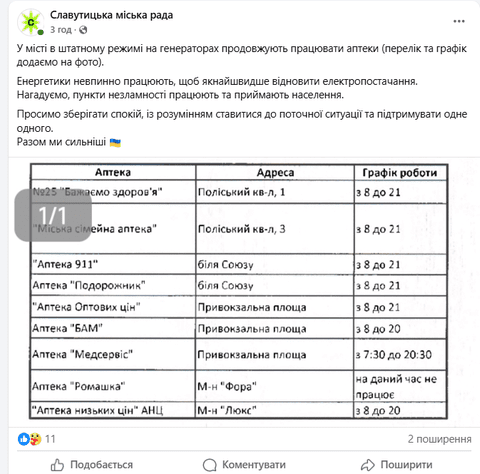 Без світла: Славутич долає енергетичний блекаут після дронової атаки ворога