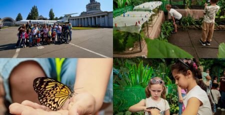 На Київщині діти з патронатних родин отримали яскраві враження від тропічного світу метеликів
