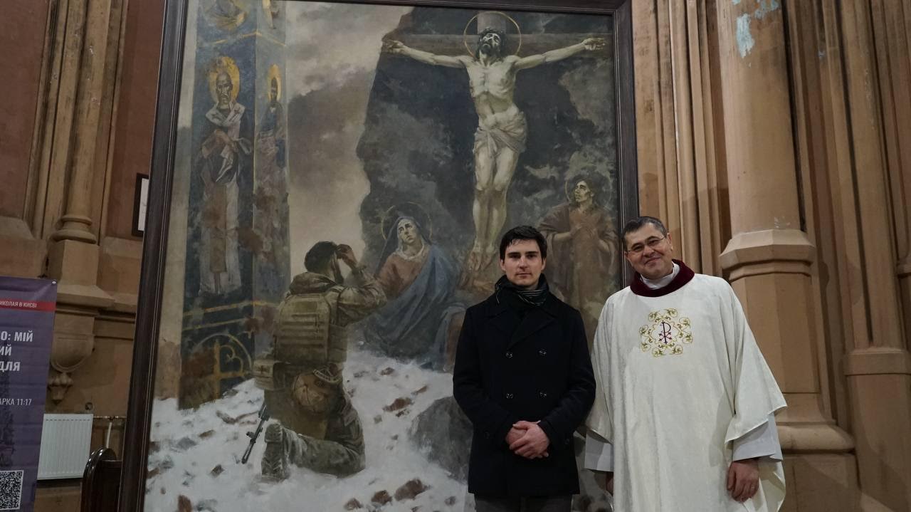 У костелі святого Миколая презентували картину «Молитва», що стане символом незламності України у Ватикані
