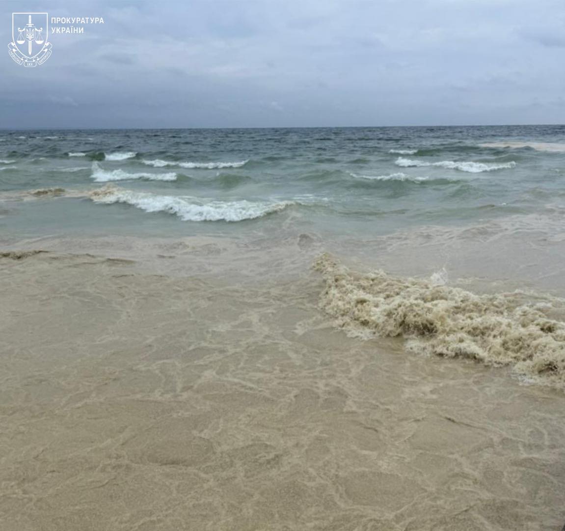 На узбережжі пляжів Одещини та в морі виявили плями, схожі на рослинну олію (фото) На узбережжі пляжів Одещини та в морі виявили плями, схожі на рослинну олію (фото)