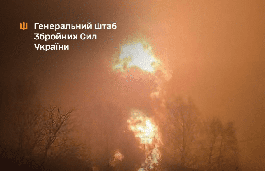 Генштаб підтвердив ураження нафтобази у Тамбовській області рф (відео)