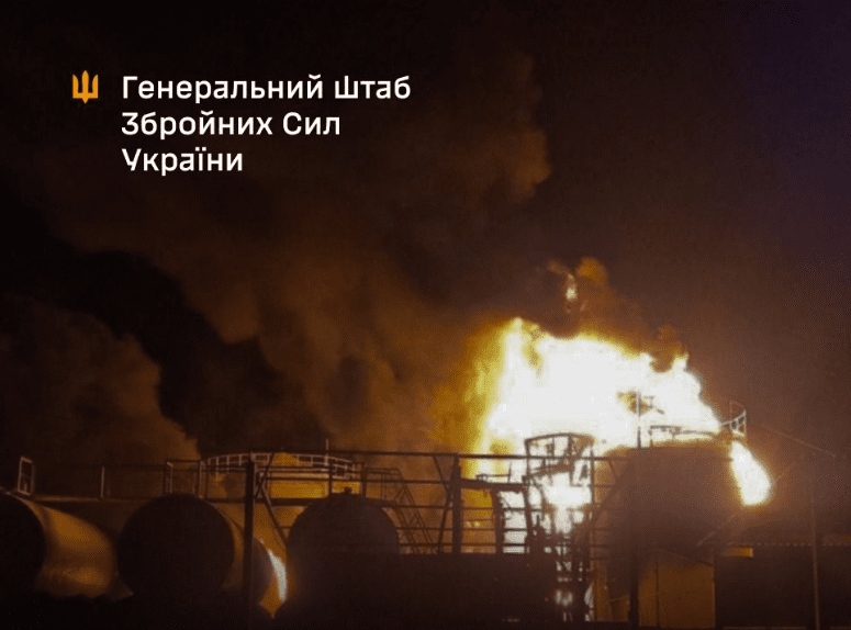 Генштаб підтвердив ураженння складів пально-мастильних матеріалів, станції РЕБ та пункт управління БпЛА ворога