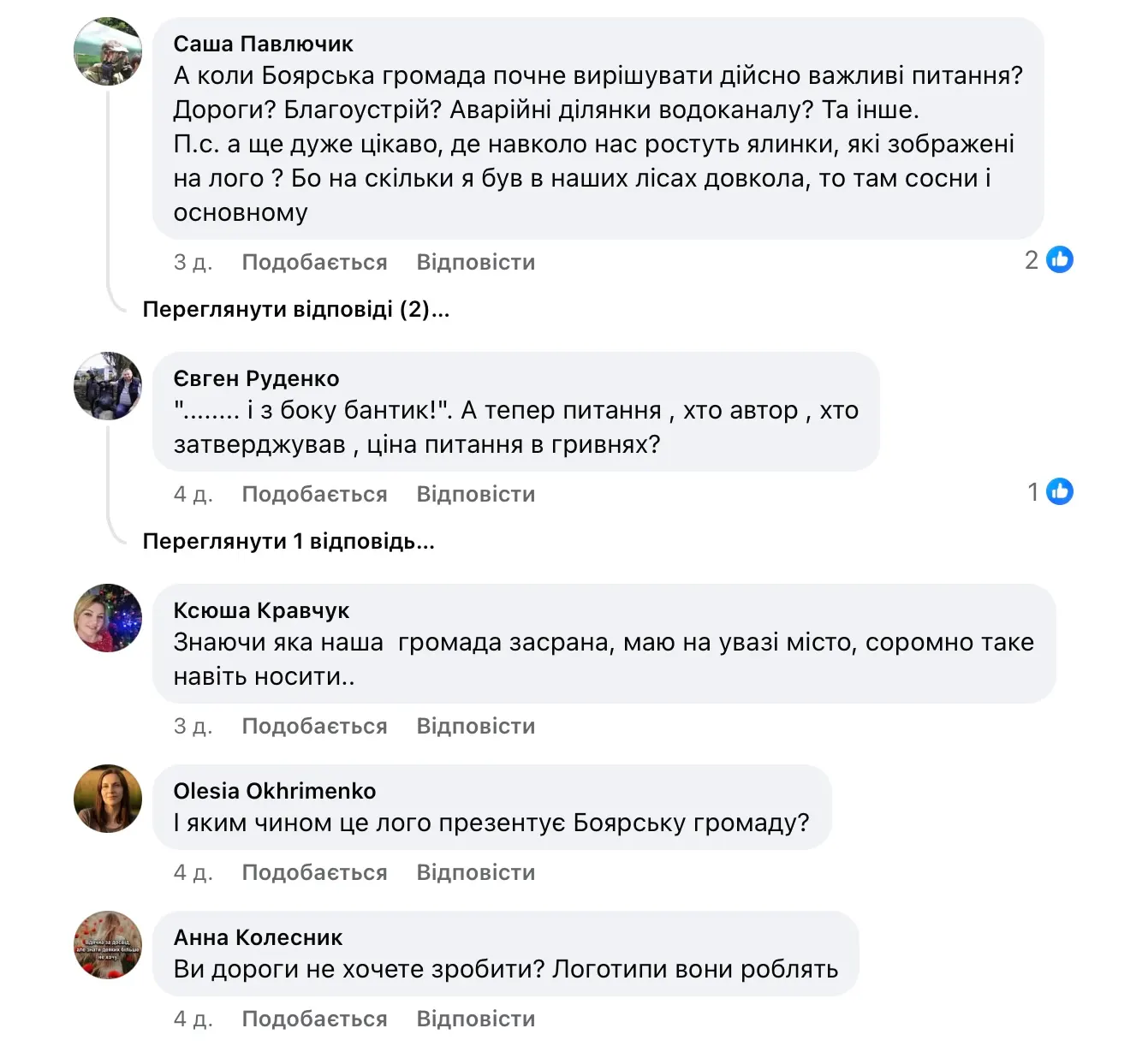 Мешканці Боярки розкритикували новий брендбук громади