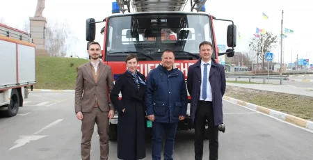 Білогородка отримала пожежну автодрабину від австрійських партнерів